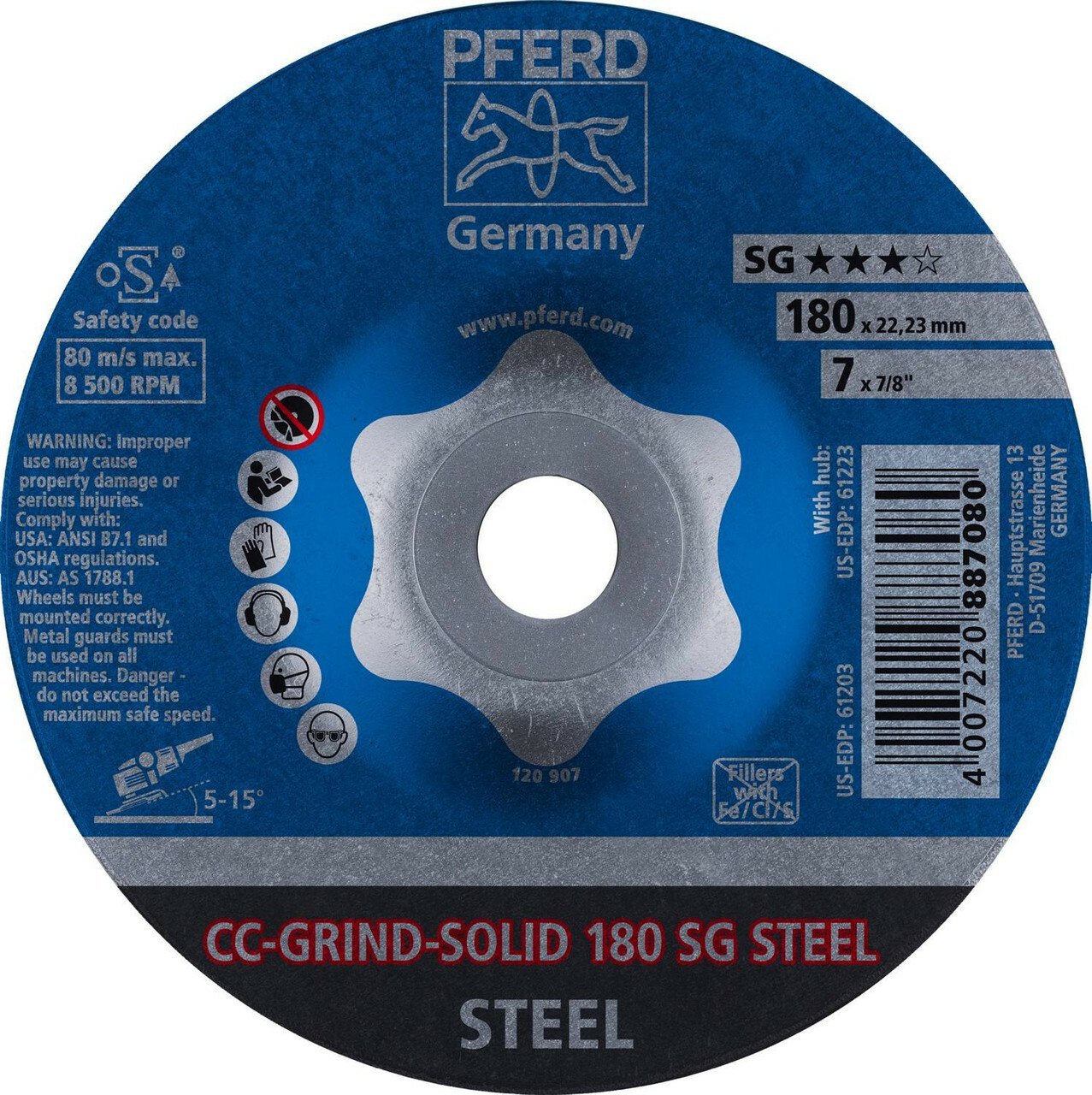CC-GRIND-SOLID SG STEEL Grinding Discs